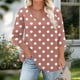 thumbnail image 4 of mfyjkho Tops Bohemios Para Mujer, Camiseta Holgada Con Cuello En V, Mangas Tres Cuartos Y Mangas 3/4 Para Mujer Tops Para Hacer Ejercicio Xxxxl, 4 of 6