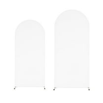 Acekid 2pcs Wedding Arch Cover, 5.9ft 6.6ft Round Top Chiara Backdrop Cover, Spandex Wedding Arch Stand Covers for Birthday Party Banquet Decoration