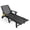 Classic Black, variant on Outdoor Chaise Lounge Chair, 5 Positions Adjustable Lounge Chairs with Wheels & Cup Holder, HDPE Poo lLounge Chair for Poolside, Patio, Classic Gray