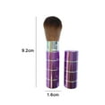 thumbnail image 2 of Portable Retractable Handle Makeup Blush Brushes Kabuki Brush Soft Face Mineral Powder Foundation Blush Brush Cosmetics Travel Cosmetic Tool - Purple, 2 of 5