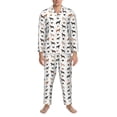 thumbnail image 3 of Sikiie Dachshund Dog Puppy Mens Pajama Set, Soft Warm Long Sleeve Sleepwear, Cozy Button-Down Pjs for Men-, 3 of 7