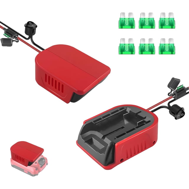 2pcs Power Wheels Adapter for Crafts*man 20V Battery, Power Station Conversion Kit with Fuses, Terminals, 14AWG Wire, Converter for Rc Car Toys, Robotics, Rc Truck