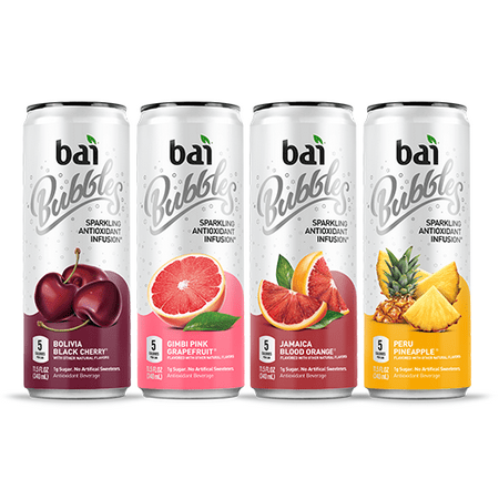 Antioxidant Drink - Bai Bubbles Sparkling Antioxidant Infusion Voyager Antioxidant Beverage Variety Pack, 11.5 fl oz, 12 pack