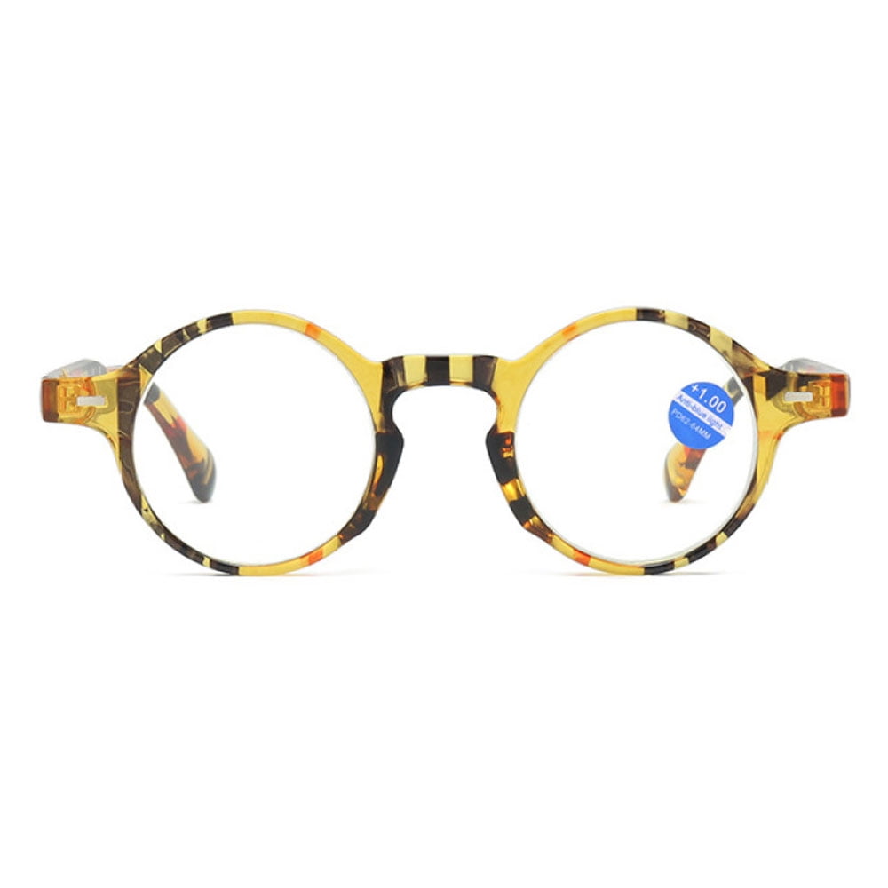 3 Pairs of Classic Round Reading Glasses 1.00 Blue Light Blocking Floral Readers +1.00 Plastic