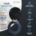 thumbnail image 3 of Sanilo Soft Close Toilet Seat ROUND, Quiet and Slow Close Lid and Seat, Strong Bumpers and Hinges, Glittering Black, 3 of 8