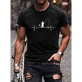 thumbnail image 1 of Men's Casual T-Shirt with Trendy Letter Print - Crew Neck, Short Sleeve, Stretch Fabric for Spring/Summer/Fall Tee For Adult, Men, Women, Teen, Teenager, Adolescent, Youth, 1 of 6