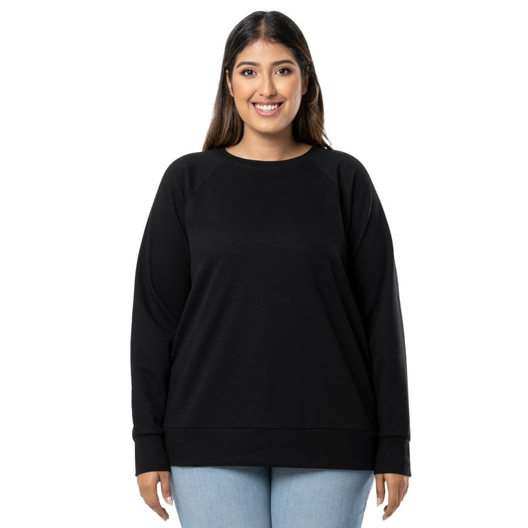 Terra & Sky Women's Plus Size Fleece Sweatshirt, 2-Pack