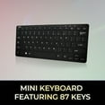 thumbnail image 2 of Adesso Mini Keyboard with USB Hubs - Cable Connectivity - Compact - USB Interface - 78 Key(s) - Internet, Multimedia, Email, Volume Down, Volume Up, Mute, Previous Track, Stop, Next Track, Play/Pau..., 2 of 11