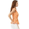 thumbnail image 4 of Allegra K Top Sin Mangas Con Cuello En V Sin Mangas Para Mujer naranja M, 4 of 6