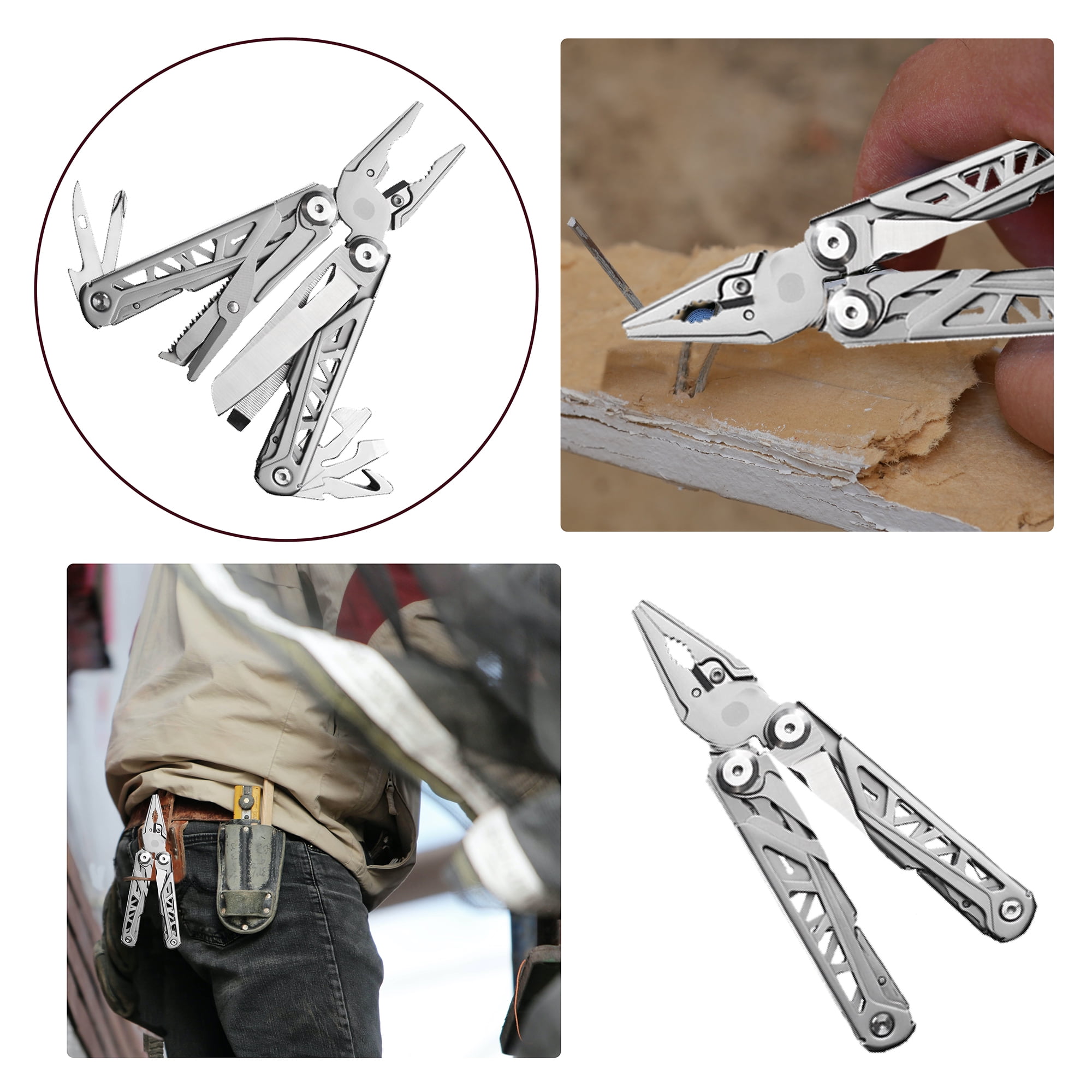 Ascent Handyman DIY Gift Tool Pliers 15 in 1 Multitool Gift Boxed, Handy Pocket Knife Screwdriver Bottle Opener Saw For Camping Fishing Hiking Hunting - Gift Idea for Father, Men, Boyfriend, Women