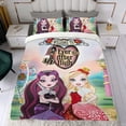 thumbnail image 4 of Ever After High Conjunto de sábanas temático, trío de piezas, cómodo y amigable con la piel, diseño único, regalo de decoración para el hogar para familiares, amigos y fans,140cm *210cm, 4 of 6