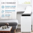 thumbnail image 3 of Keystone 12,000 BTU ASHRAE/10,000 BTU DOE Portable Inverter Air Conditioner with Remote Control, KSTAP10PINV, 3 of 18