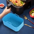 thumbnail image 4 of 2 ollas para freidora de aire utensilios de cocina para hornear de silicona para Ninja Dz201 Foodi 8qt (azul) JShteea Libre de BPA, 4 of 7