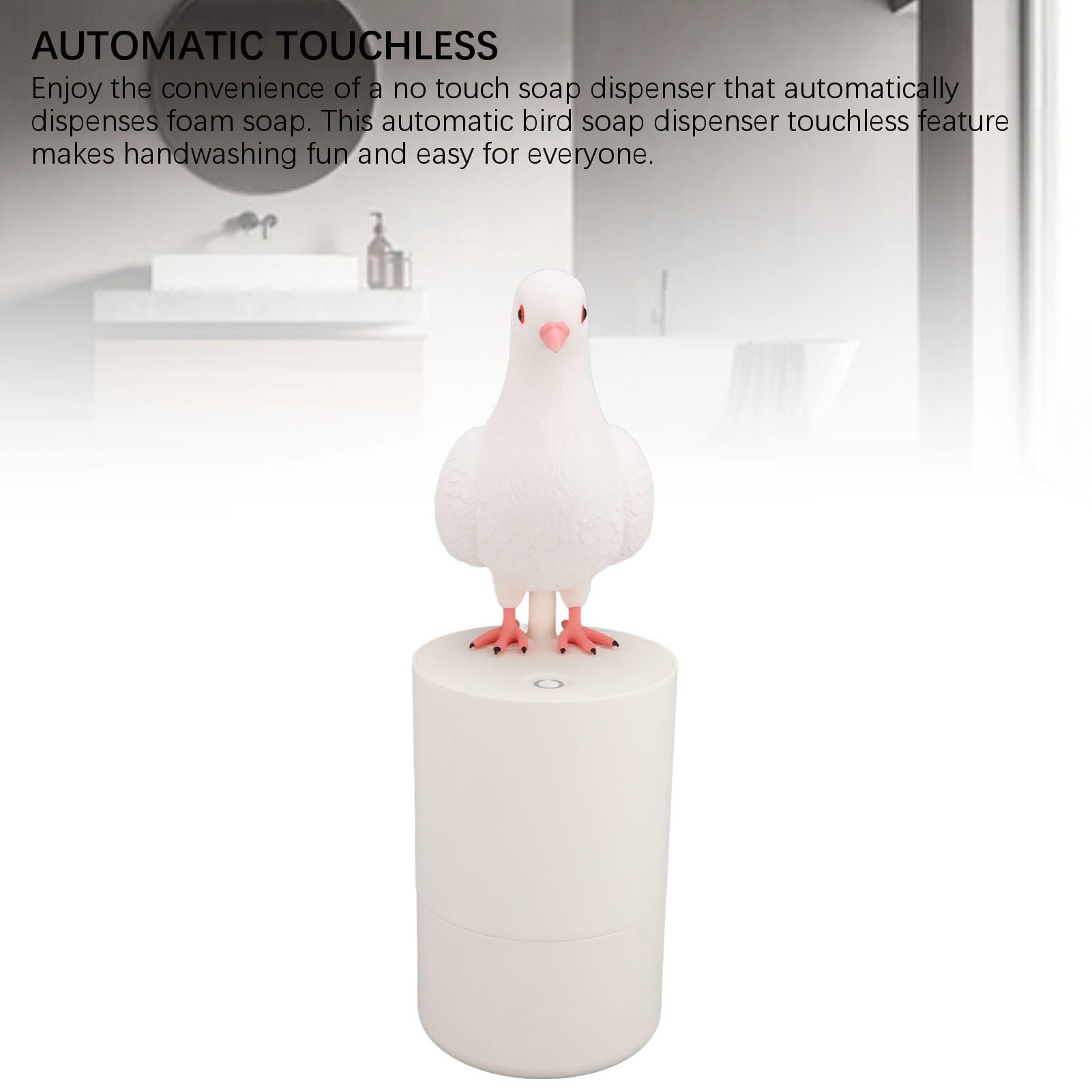 BIMZUC Automatic Touchless Foam Soap Dispenser – Bird‑Shaped, 2‑Spray Induction Hand Washer for Kitchen & Bathroom
