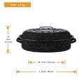 thumbnail image 5 of Granite Ware 10 lb. Capacity 15 in. Covered Oval Roaster, Speckled Black Enamel on Steel, 5 of 7