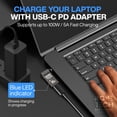 thumbnail image 2 of Rome Tech USB C to DC Adapter, Type C to DC with Built-in PD and E-Mark Smart Chip for HP, Input 19V ⎓ 2.1A, with 4.0×1.7 mm Plug, USB C to Laptop Charger (1), 2 of 5