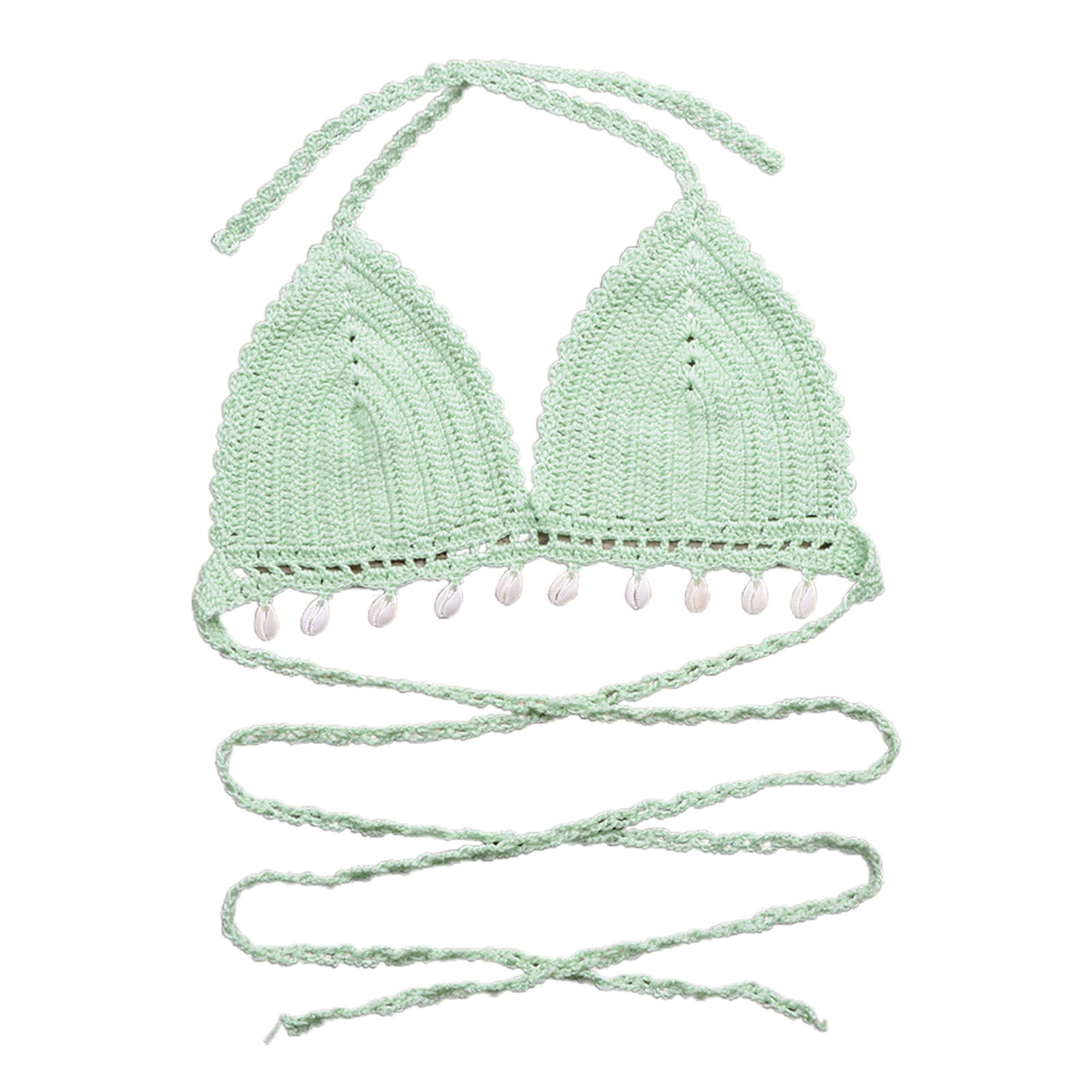 Cheers US Women Summer Beach Crochet Top Bralette Knit Bra Bikini