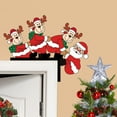 thumbnail image 2 of Santa Claus Wapiti Wooden Door Corner Sticker Holiday Party Door Corner Decoration Sticker, 2 of 5
