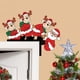 thumbnail image 2 of Santa Claus Wapiti Wooden Door Corner Sticker Holiday Party Door Corner Decoration Sticker, 2 of 5