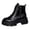 B-Black, variant on Platform Ankle Combat Boots for Womens Comfortable Leather Non Slip High Top Hiking Shoes Side Zipper Fashion Casual Outdoor Short Booties