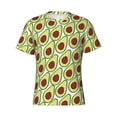 thumbnail image 4 of Vsdgher Avocado Print Men's Dry Fit Mesh Athletic Shirts Moisture Wicking Tennis T-Shirt Tops, 4 of 9