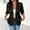 Black, variant on Women's Blazer Ruched 3/4 Sleeve Jacket Notch Lapel Evening Jacket Cardigan Open Front Casual Blazers
