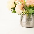 thumbnail image 3 of BalsaCircle 4 Metallic Silver 3 in Round Ceramic Succulent Planters Flower Plant Pots Party Events Decorations, 3 of 8