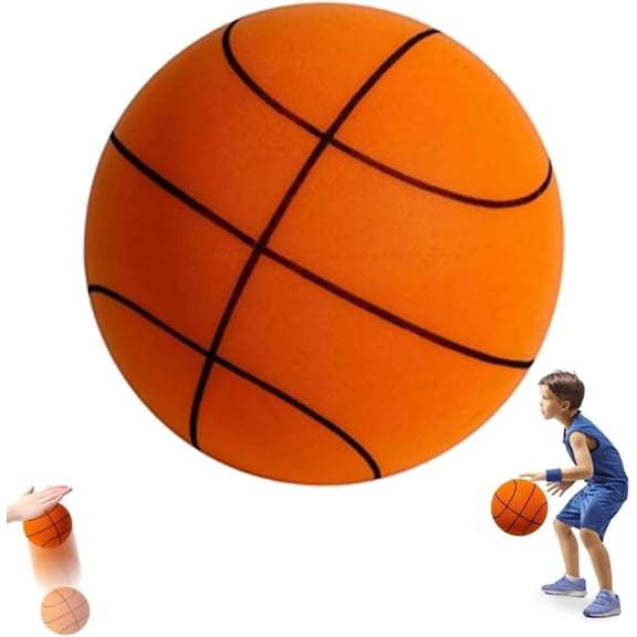 Silent Basketball, Upgrade Silent Basket-Ball Dribbling Indoor,Dribble Dream SIL ent Basket Ball, Foam Basketball Indoor Training Quiet Ball（8.2in）