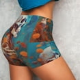 thumbnail image 2 of Sikiie Artistic Orange Carnation Skull Print Workout Shorts Women Scrunch Butt Gym Shorts Seamless High Waist Tummy Control Yoga Biker Athletic Shorts, 2 of 5