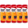 5 Pack - LEADER Glucose Tablets, Energy and Blood Sugar Support, Orange Flavor, 10 Count Travel Size