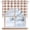 Brown, variant on Orange Plaid Kitchen Swag Valance for Window, Rod Pocket Short Kitchen Curtains 36 Inch Length, Gradient Geometric Buffalo White Checkered Swag Topper Small Window Treatment for Cafe Bedroom