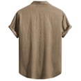 thumbnail image 6 of Bxsruta Men's Summer Casual Short Sleeve Button Front Shirt Lightweight Breathable Polyester Spandex, 6 of 8
