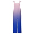thumbnail image 5 of hotojiny Plus Size Linen Overalls for Women Baggy Lounge Summer Beach Rompers Casual Loose Wide Leg Pant Jumpsuits, 5 of 5