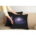 thumbnail image 2 of Ambesonne Galaxy Throw Pillow Cover 2 Pack, Celestial Galaxy Dust, 20", Black Purple, 2 of 7