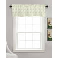 thumbnail image 3 of Botanical Linen Curtain Valance for Bedroom/Bathroom/Kitchen/Office/Living/Dining Room Window,Green Pink Pastoral Country French Floral Rod Pocket Topper Decorative Cafe Drapes Panel 42"x12", 3 of 6