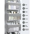 thumbnail image 5 of LazySpin 6-Shelf Over the Door Organizer, Door Hanging Storage, Gray, 5 of 10