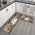 thumbnail image 3 of Kitchen Rug Set Of 2 Anti Fatigue Kitchen Mats for Floor,Cute Ghost Bat Pumpkin Halloween Stripe Rug for Kitchen Floor for Bathroom,Room Door (47x17+30x17 Inches), 3 of 7