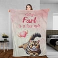 thumbnail image 3 of Every Fart is Love Note Exotic Shorthair Guilty Face Happy Valentine's Cozy Fleece Blanket Cat Lover Kitten Owner Gifts Warm Soft Throw Blanket - 01016, 3 of 5