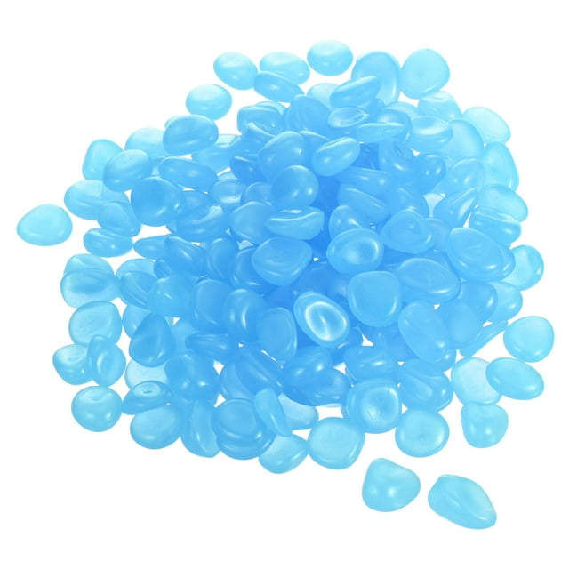 Unique Bargains 900Pack Glow Rocks 13-17mm Decoration Pebbles Luminous Stones Decor Sky Blue