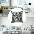 thumbnail image 5 of Acheng Outdoor/Indoor Herringbone Night Throw Pillows,  Black, 2 Count 24x24in, 5 of 7