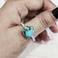 thumbnail image 4 of Natural Turquoise Ring, Rough Turquoise Ring, December Birthstone, Twisted Band Ring, 925 Sterling Silver, Womens Ring, Christmas, Thanksgiving, Handmade, Statement Jewelry, Rough Gemstone Jewelry, 4 of 5