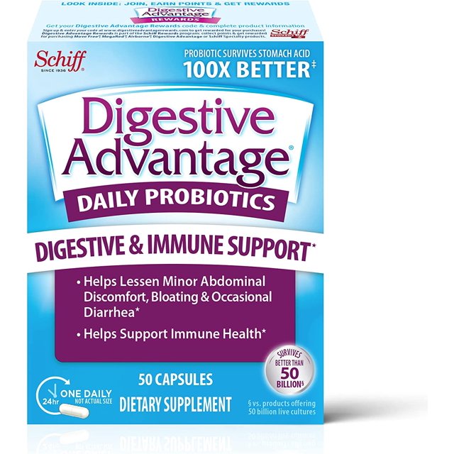 Member's Mark 5x Probiotic Digestive Care Supplement - 2/42ct. Bottles Digestive Advantage Daily Probiotic Capsules for Stomach, Gut Health