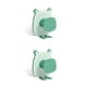 thumbnail image 4 of Cateissary Soporte para cepillo de eléctrico Montado en la pared Ahorro de espacio Estante autoadhesivo de dibujos animados lindo Verde 2piezas, 4 of 6