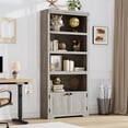thumbnail image 2 of Garvee Librero de 5 Niveles con 2 Puertas y Estantes Ajustables – Estilo Rústico, 2 of 7