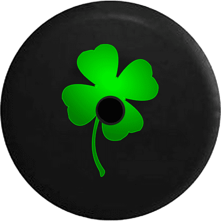 2018 2019 Wrangler JL Backup Camera Green Lucky 4 Leaf Clover Shamrock Irish Heritage Spare Tire Cover for Jeep RV 32