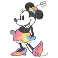 thumbnail image 2 of Girl's Mickey & Friends Rainbow Tie-Dye Minnie Mouse Graphic Tee White Small, 2 of 4