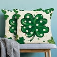thumbnail image 2 of St Patricks Day Pillow Covers 18x18 Set of 2, Lucky Clover Polka Dot Throw Pillow Covers Green Shamrock Decorative Pillowcase St Patricks Day Decor for Home Couch Sofa, 2 of 6