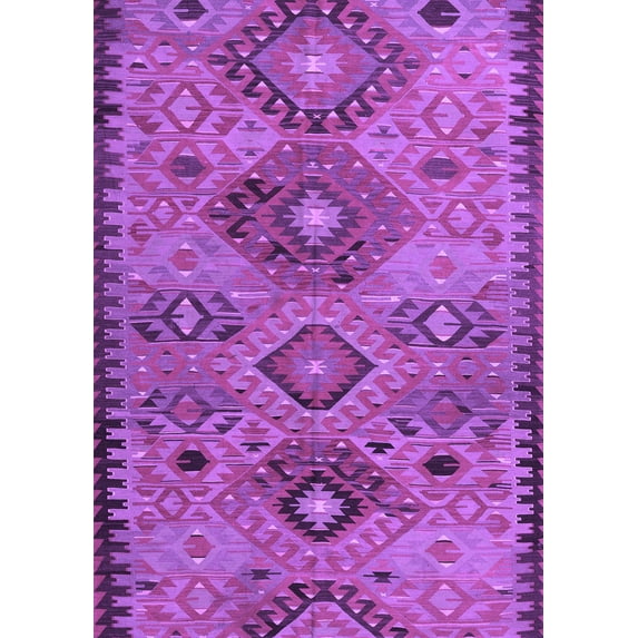 Ahgly Company Indoor Rectangle Persian Purple Traditional Area Rugs, 8' x 12'