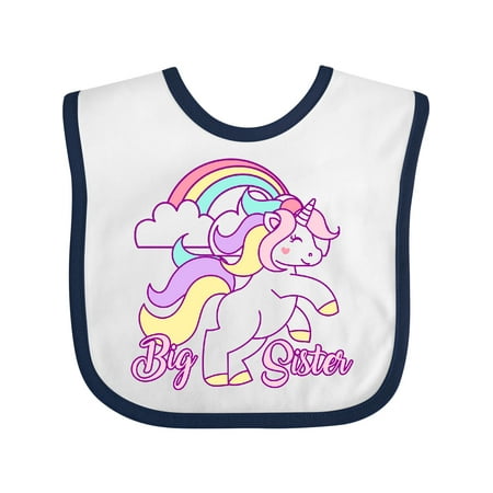 

Inktastic Big Sister Unicorn Gift Baby Girl Bib