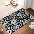 thumbnail image 4 of Sikiie Metallic Gears Print Flannel Anti-slip Floor Mat 16x24in, Thickened Dustproof Entrance Door Mat Floor Mat for Kitchen, Bathroom, Laundry Room, 4 of 7